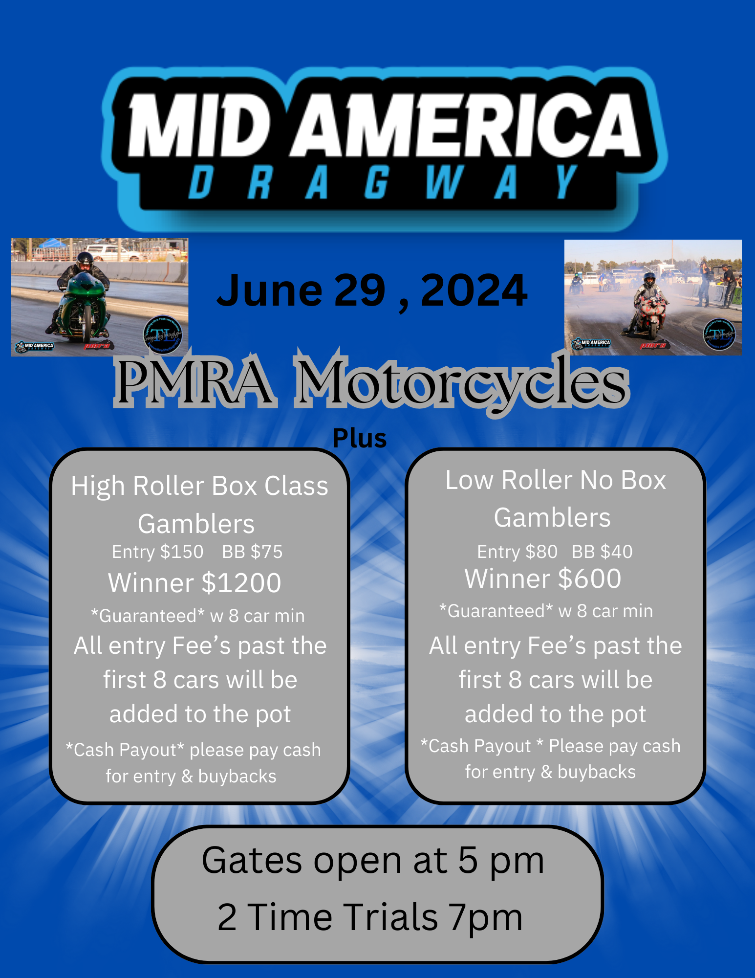 Schedule Change ! New Event Added - Mid America Dragway